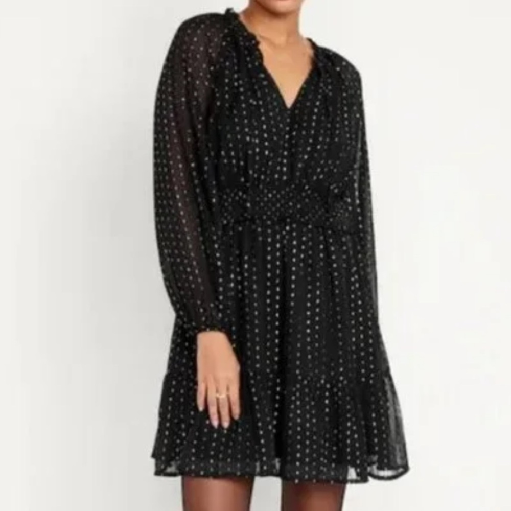 NWT Old Navy Waist Defining Shine Mini Dress
